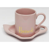 Harrods Pink Logo Espresso Cup and Saucer
