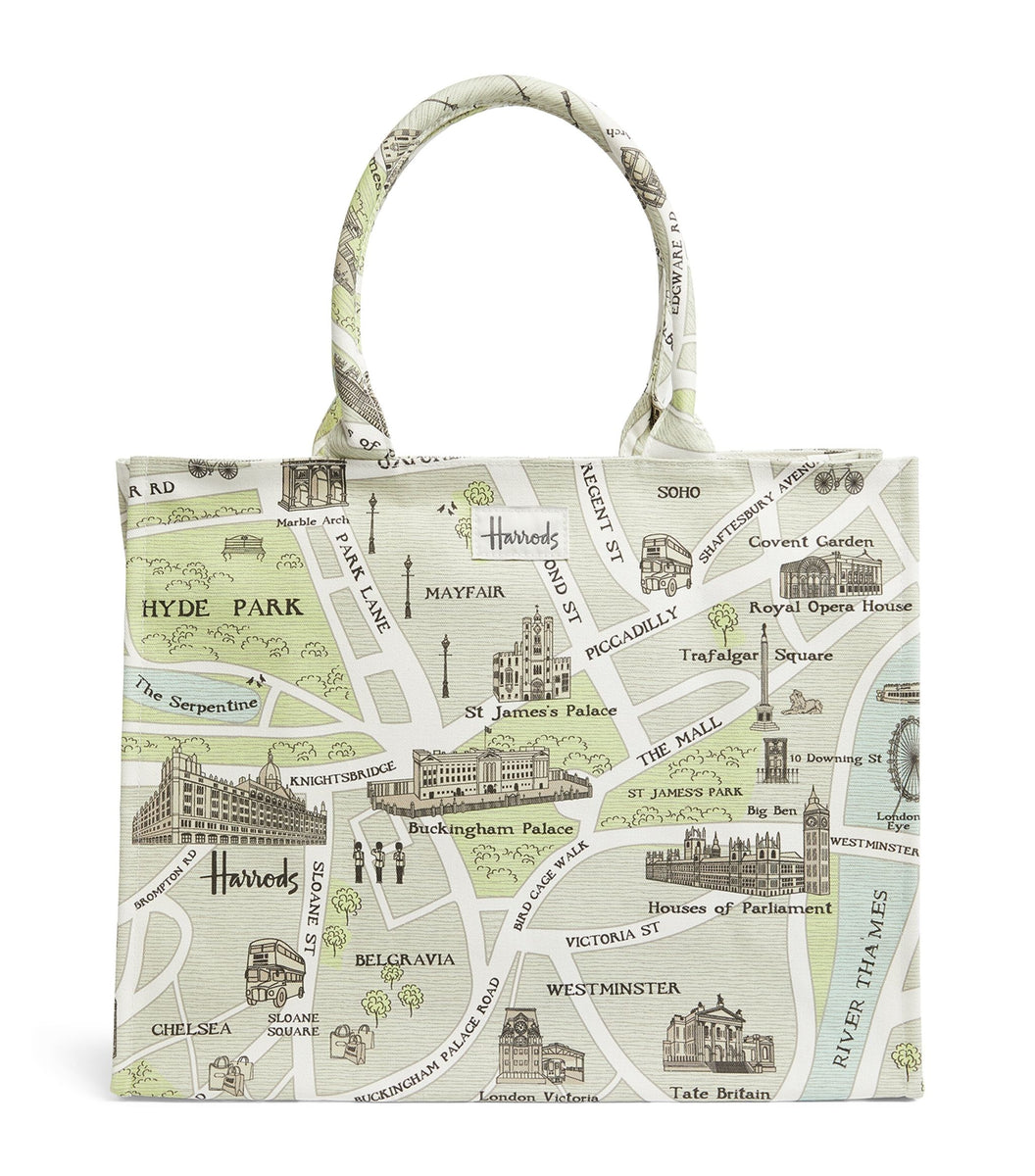Harrods West End Map Grocery Shopper Tote Bag – Belgravia