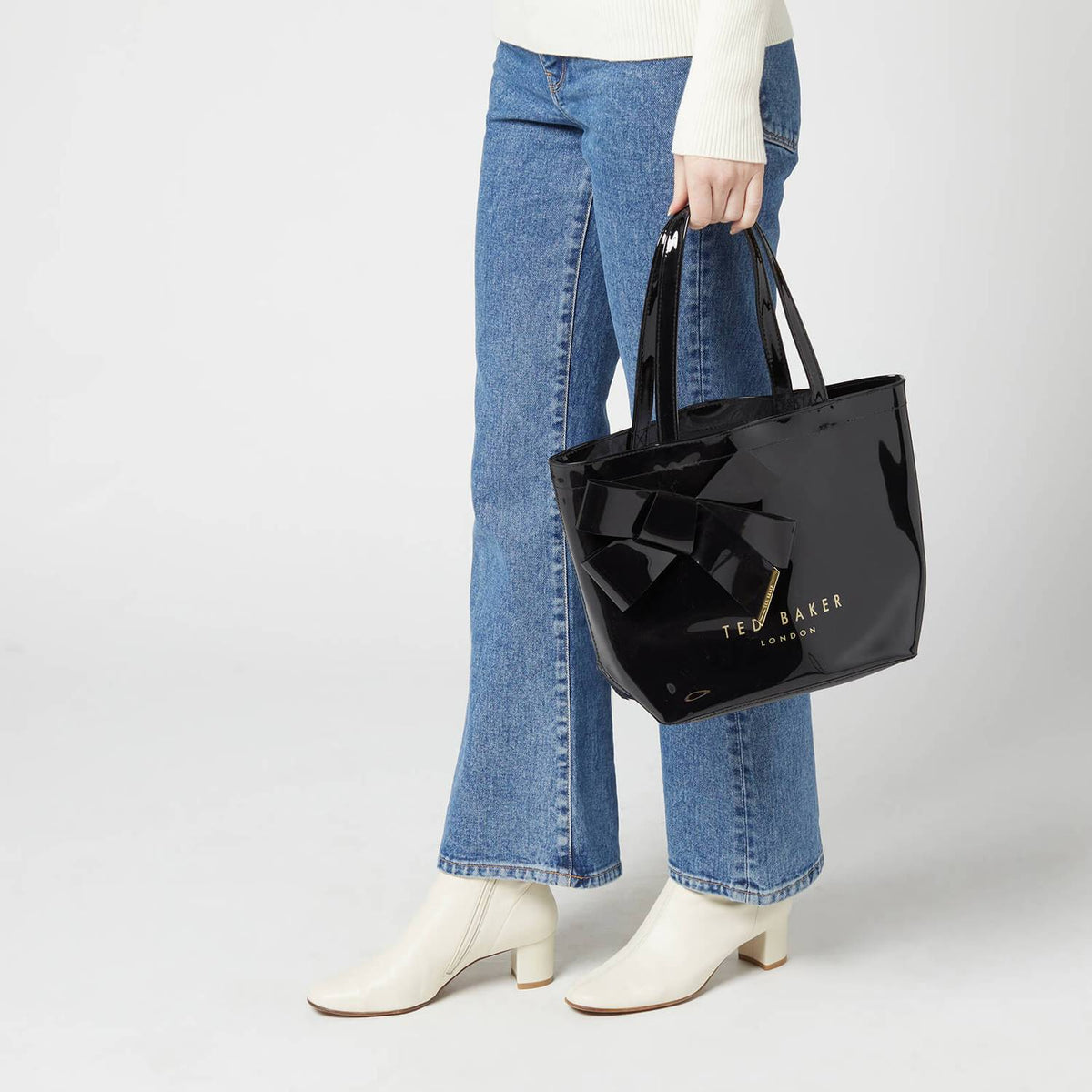 Large Icon Ted Baker Small Tote Bag Black Ted Baker Women's