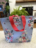 Cath Kidston Blue Floral Fabric Tote Bag