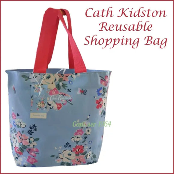 Cath Kidston Blue Floral Fabric Tote Bag