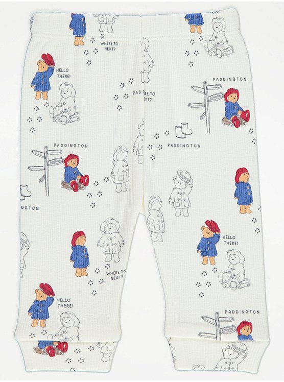 Paddington Bear Cream Ribbed Long Sleeve Pyjamas and Comforter Set