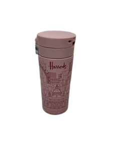 Harrods Pink Skyline Stainless Steel Coffee Cup
