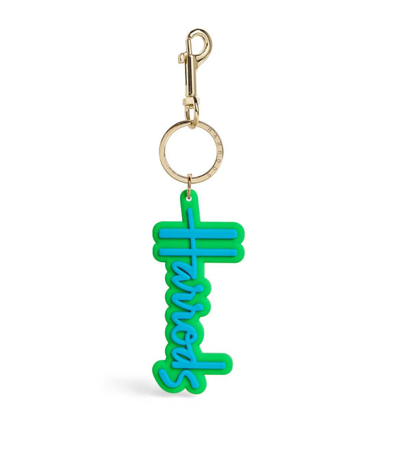 Harrods Logo Keyring (Blue)