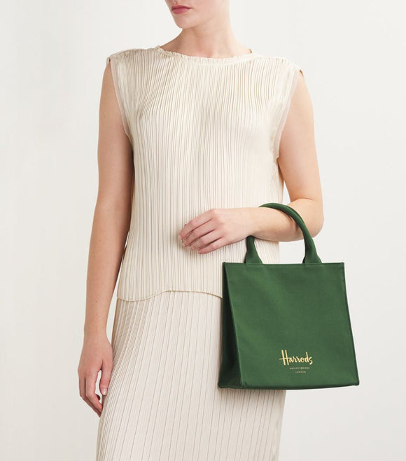 Harrods

Small Cotton Logo Tote Bag (Dark green)