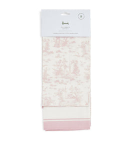 Pink Toile Tea Towels (Set of 2)