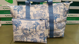 Harrods
Blue Toile Overnight Packable Bag and Pouch Set