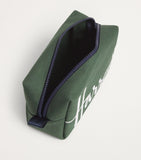 Harrods Logo Dark Green Cosmetic Bag...حقيبة مكياج لون اخضر غامق بشعار هارودز