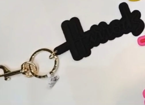 Harrods Logo Keyring ( Black)