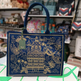 Harrods
Navy Grocery Gold Building Shopper Bag