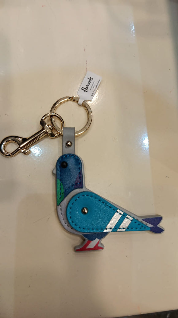 Pigeon  Leather Keyring