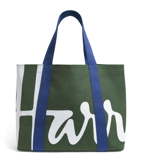 Contemp logo Dark Green Med Tote