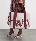 Contemp Logo Netural Burg Medum Tote