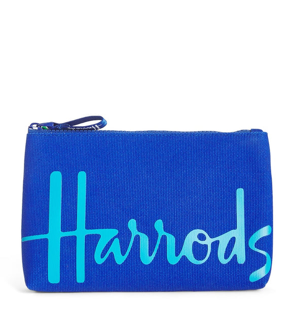 Harrods
Blue Small Cotton Logo Pouch prussian