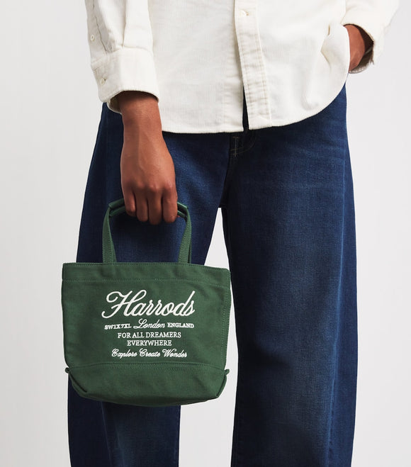 Harrods
Small Embroidered Logo Tote Bag (Dark Green)