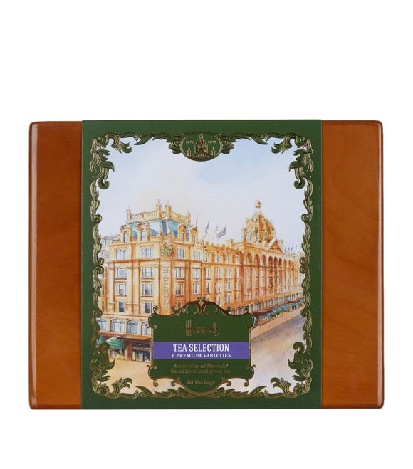 Harrods Heritage Premium Tea Selection Wooden Box (60 Tea Bags)