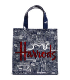 Small Harrods Picture Font Shopper Bag