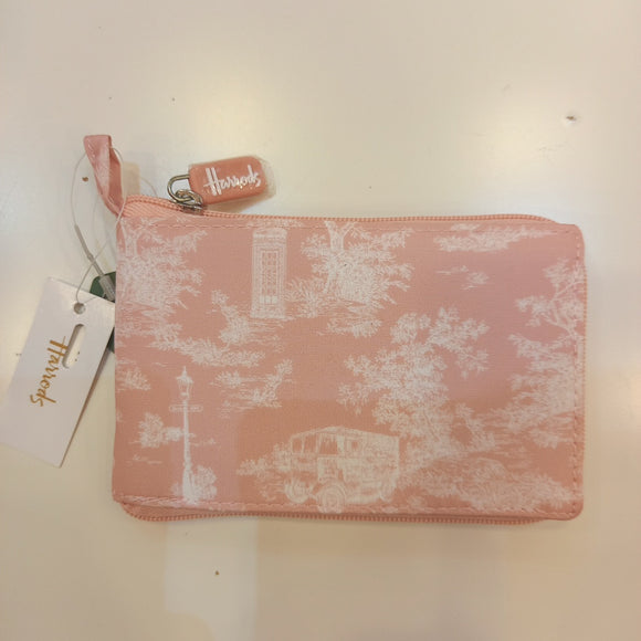 Pink Toile Pocket Shopper Bag
