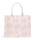 Pink Toile Grocery Shopper Bag
