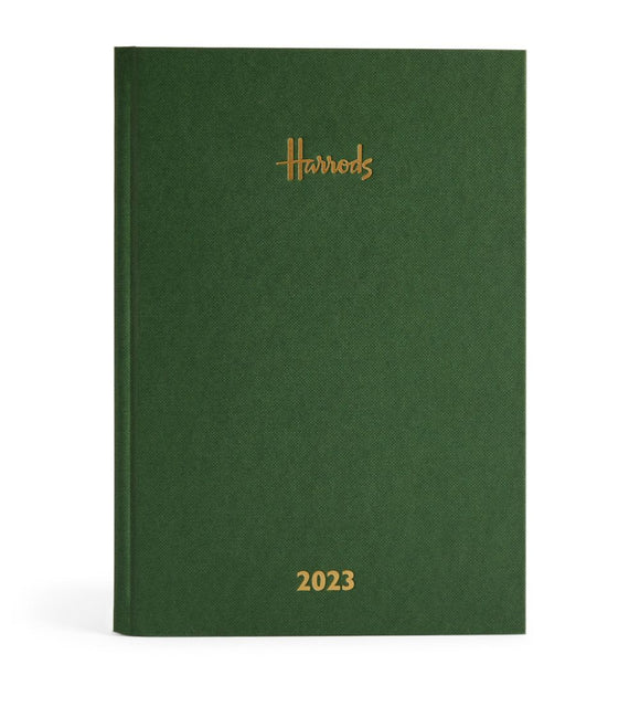Harrods A5 2023 Recycled Diary Green Logo