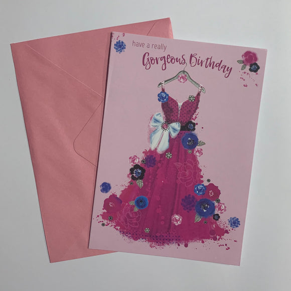 Have a Really Georgeous Birthday Dress Card and Envelope