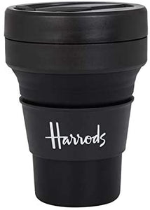 Harrods Stojo Collapsable Cup Black Logo