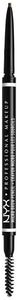 NYX Professional Makeup Micro Brow Pencil, Dual Ended With Mechanical Brow Pencil And Spoolie Brush, Vegan Formula, Shade: Ash Brown