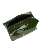 Harrods Logo Green Square Cosmetic Bag