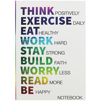 A5 Flexi Think Positively Lined Notebook