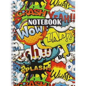 A4 Wiro Comic Graphic Lined Notebook