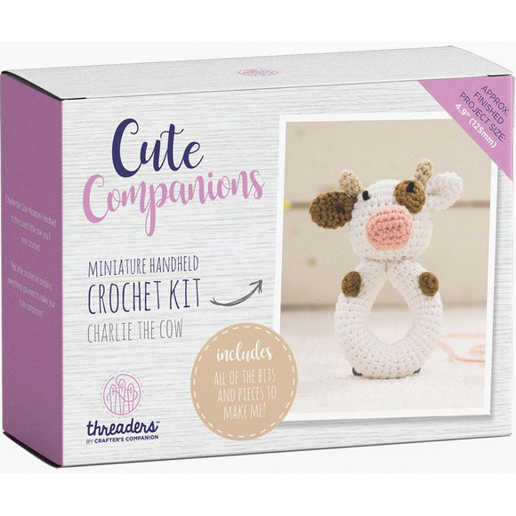 Cute Companions Miniature Handheld Crochet Kit - Charlie the Cow