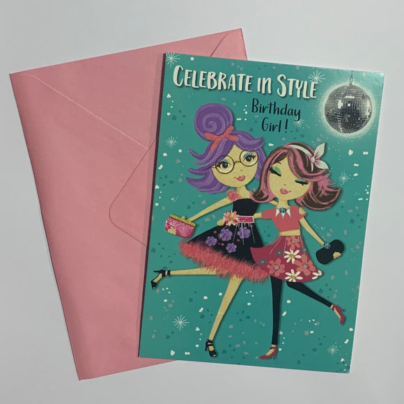 Celebrate in Style Birthday Girl Card and Envelope