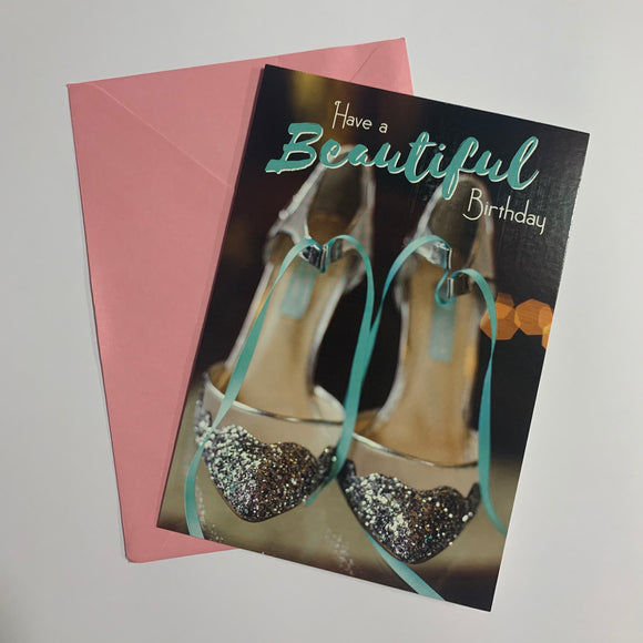 Have a Beautiful Birthday Shoes Card and Envelope
