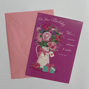 On Your Birthday Dreams and Wishes... Card and Envelope