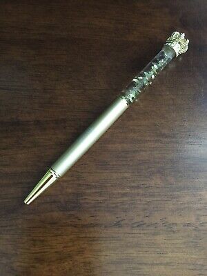 Harrods Silver Glitter Crown Pen