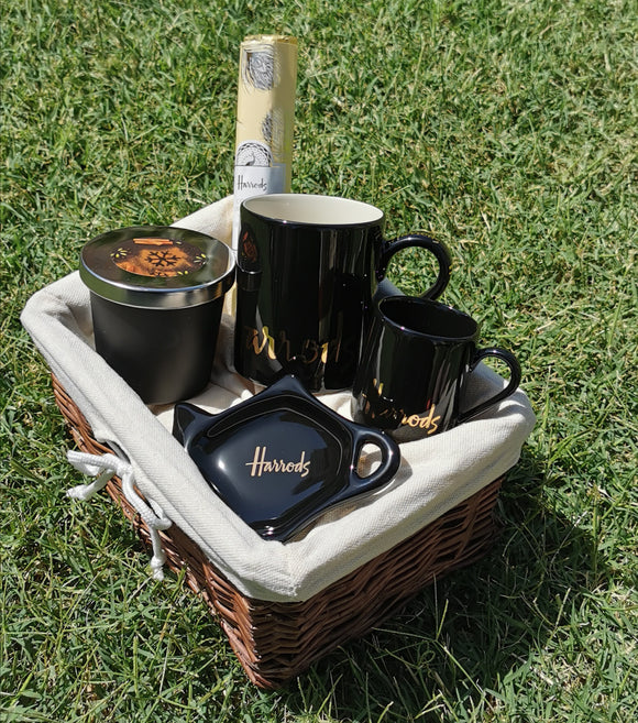 Black Mug and Espresso Set Basket