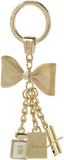 Harrods Bow and Charms Gold Keyring