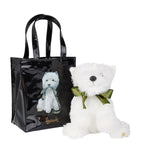 Westie White Bear in a Black Bag