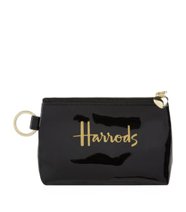 Harrods Logo Black Keyring Purse