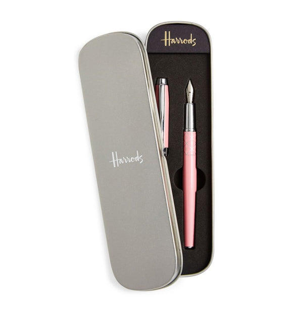 Harrods Fountain Pen Pink with Case