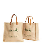 Harrods 2 Food Halls Jute Large Shopper Bags