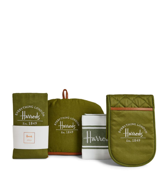 Harrods Logo Kitchen Textile Set
