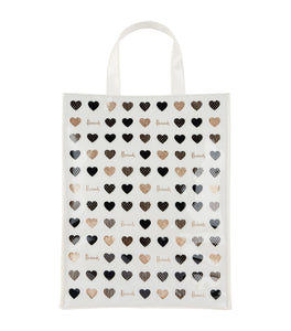 Medium Glitter Hearts Shopper Bag