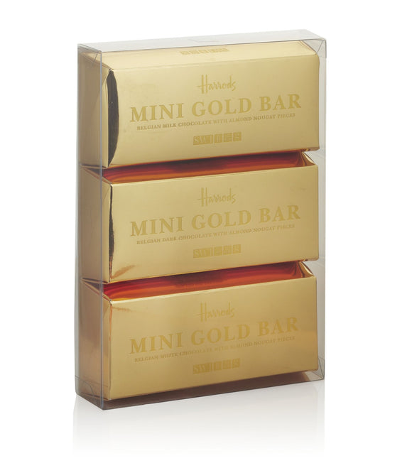 Harrods Mini Gold Bar Chocolates (3 pack)