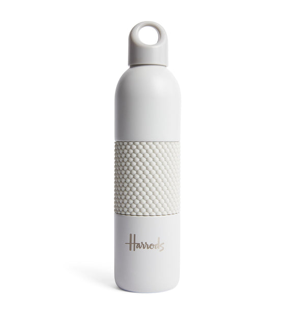 Harrods White Silicone Grip Water Bottle