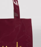 Small Logo Shopper Bag Burgundy