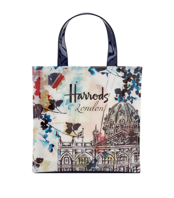 Watercolour Harrods Small Shopper Bag with Zip