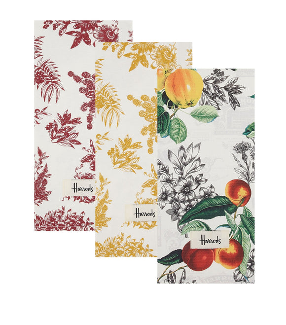 Harrods Winter Fruit Tea Towels (Pack of 3)