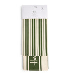 Harrods Green Cotton Stripe Tea Towel Set of 2