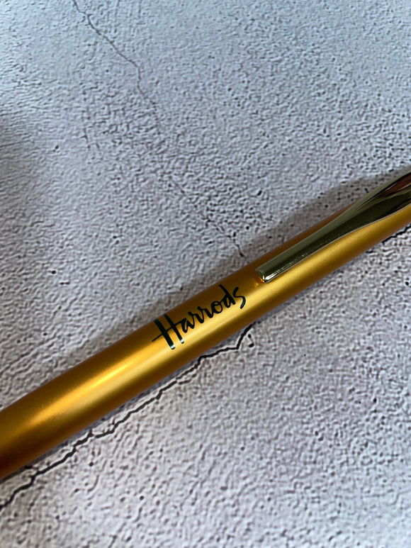 Harrods Yellow Ballpoint Pen